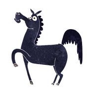 Funny cartoon horse N8