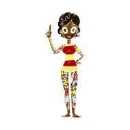 cartoon woman covered in tattoos N6
