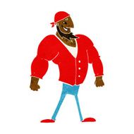 cartoon manly sailor man N6