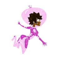 cartoon space woman N17