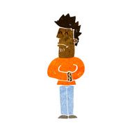cartoon nervous man N94