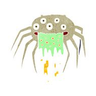 cartoon gross halloween spider N7