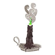 cartoon spooky magic candle N2