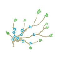 cartoon flowering branch N5