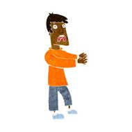 cartoon terrified man N158