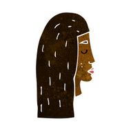 cartoon female face profile N5