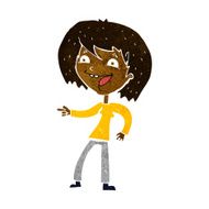 cartoon woman laughing and pointing N6