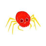 cartoon spooky halloween skull spider N5