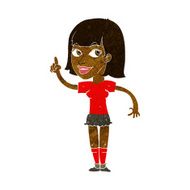 cartoon pretty girl with idea N16