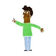 cartoon man advising caution N6