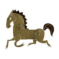 cartoon running horse N2