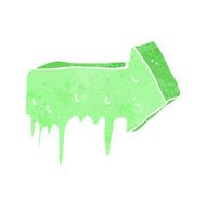 cartoon slimy pointing arrow N4
