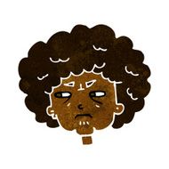 cartoon bitter old woman N10