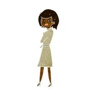 cartoon woman in trench coat N17