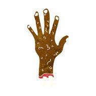 gross zombie hand cartoon N4