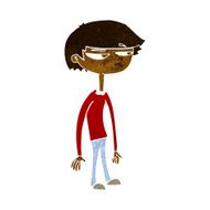 cartoon suspicious boy N6