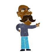 cartoon annoyed old man pointing N5