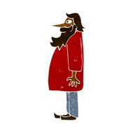 cartoon bearded old man N23