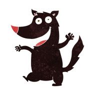 cartoon happy wolf N12