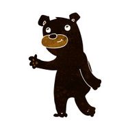 cute cartoon black bear N29