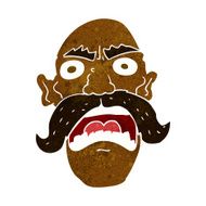 cartoon angry old man N89