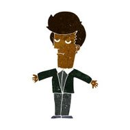 cartoon bored man N25