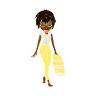 cartoon woman going to bed N5