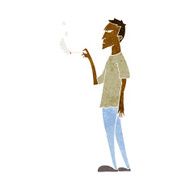 cartoon annoyed smoker N6