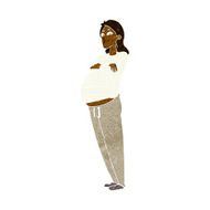 cartoon pregnant woman N16