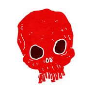 cartoon spooky skull N103