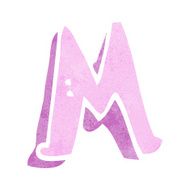Cartoon Letter M N13