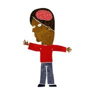 cartoon man with brain N5