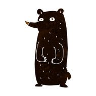 funny cartoon black bear N9