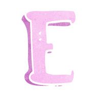 cartoon letter e N9