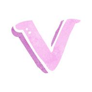 Cartoon Letter V N12