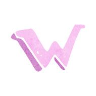 Cartoon Letter W N8