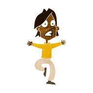 cartoon panicking man N13