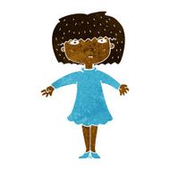 cartoon surprised woman N131