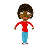 cartoon surprised woman N133