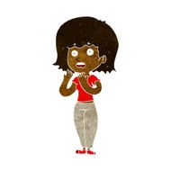 cartoon shocked woman N58