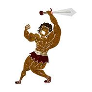 cartoon barbarian hero N5