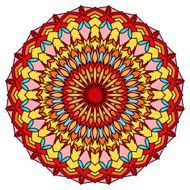 hand-drawing ornamental lace floral abstract round background with many details N10