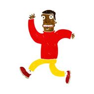 cartoon terrified man N159