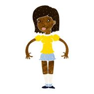 cartoon woman looking sideways N6