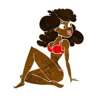 cartoon sexy woman in underwear N9