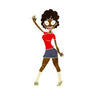 cartoon woman dancing N18