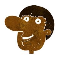 cartoon happy male face N10
