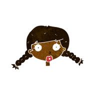 cartoon confused female face N5