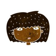 cartoon female face N79