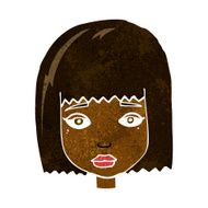 cartoon female face N80